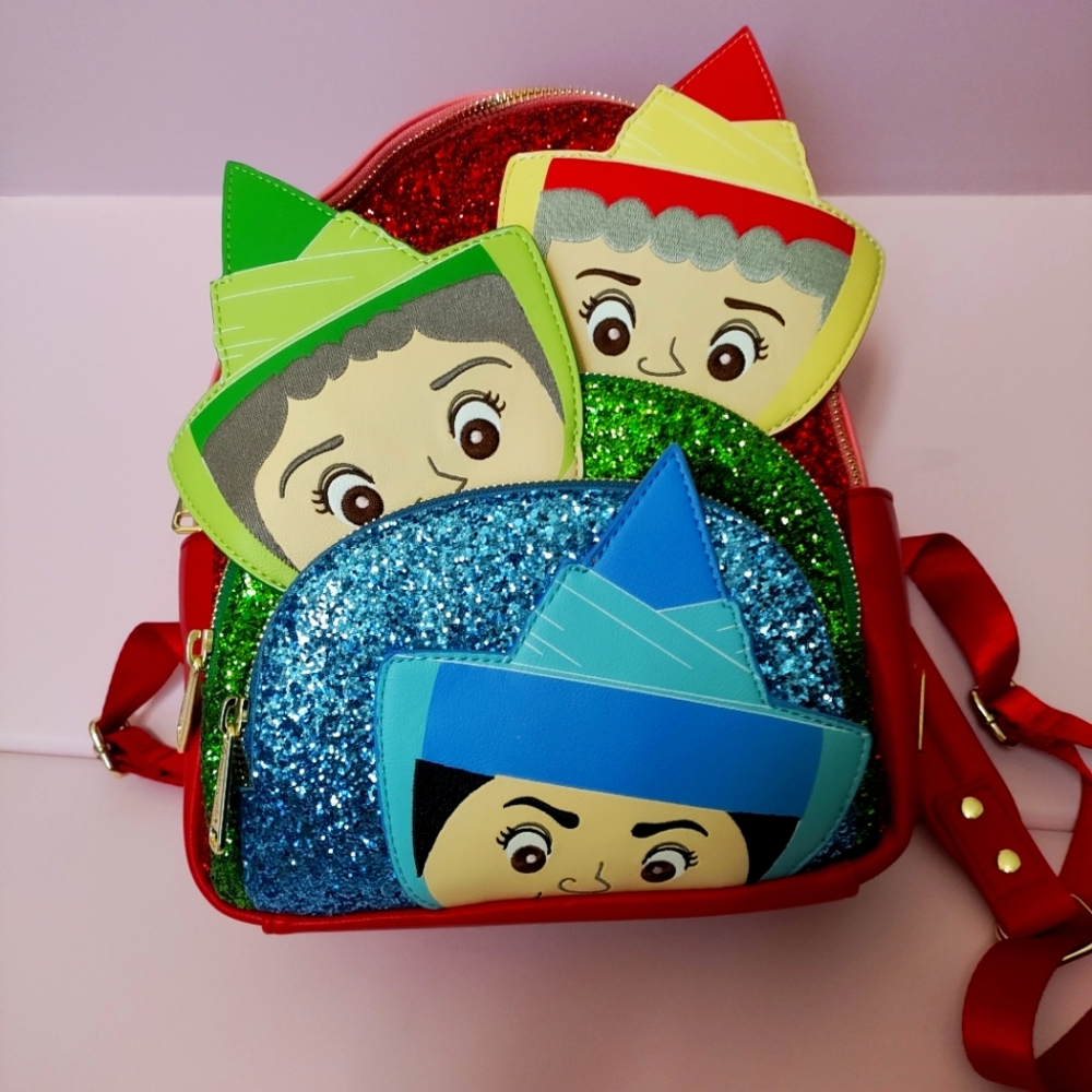 Loungefly Disney Sleeping Beauty Fairy Godmothers Mini Backpack